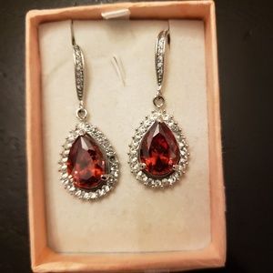 Red Crystal Earrings